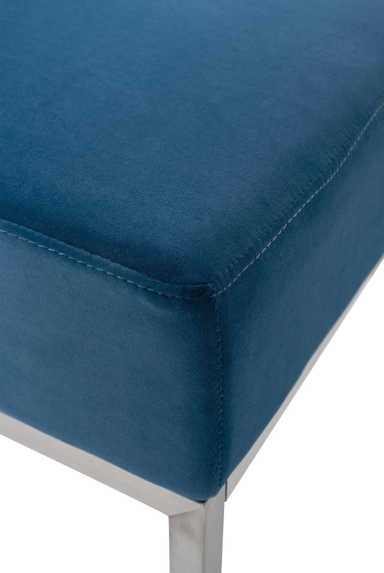 3er Sitzbank Lamega Samt blau-2