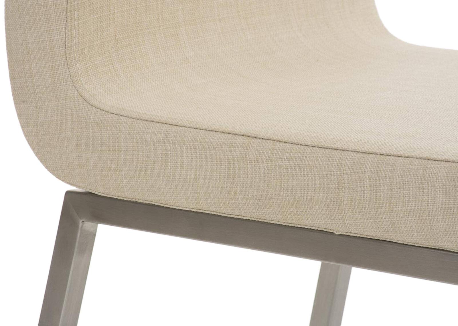 2er Set Esszimmerstühle Colmar Stoff creme-4