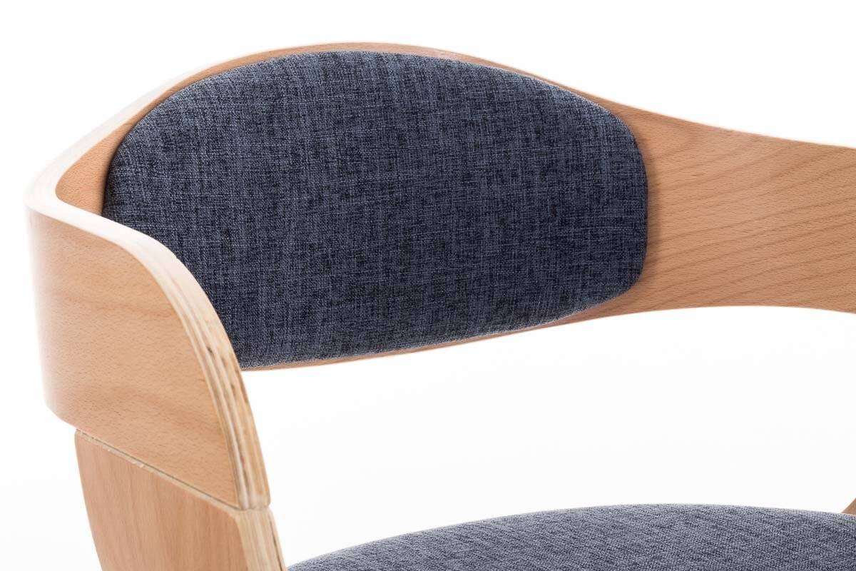 Besucherstuhl Kingston Stoff natura/blau-4