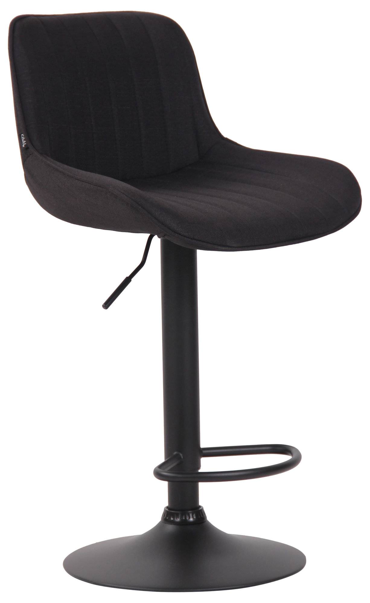 Barhocker Lentini Stoff schwarz schwarz-0
