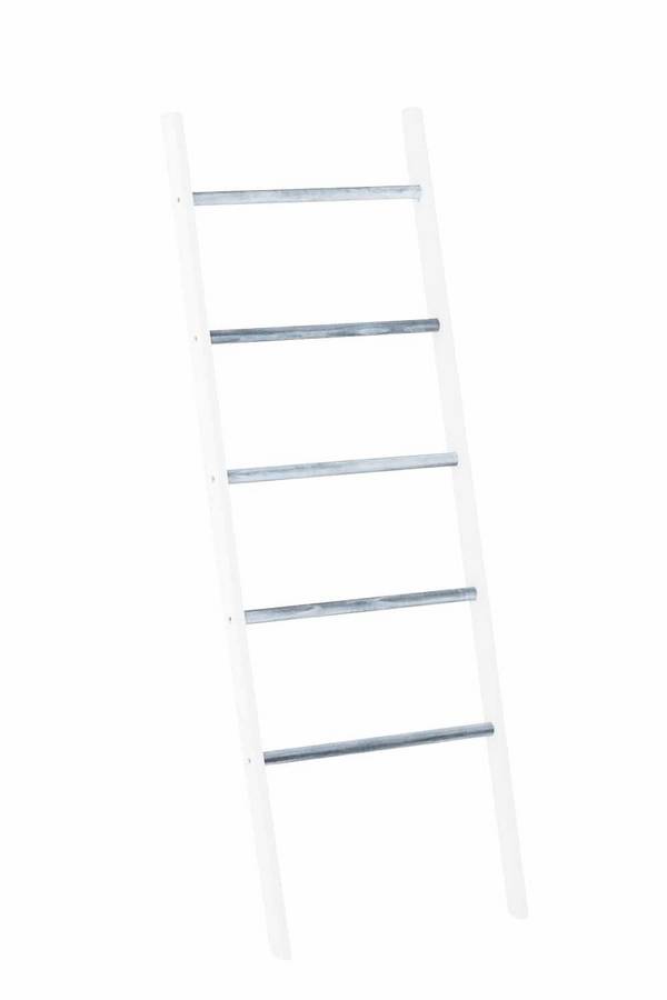 Treppenregal Mariette V2 weiß/grau