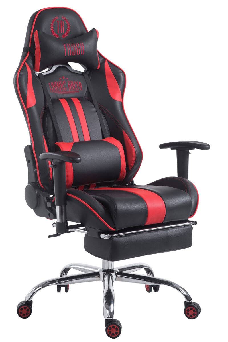 Racing Bürostuhl Limit V2 Kunstleder mit Fußablage schwarz/rot-0