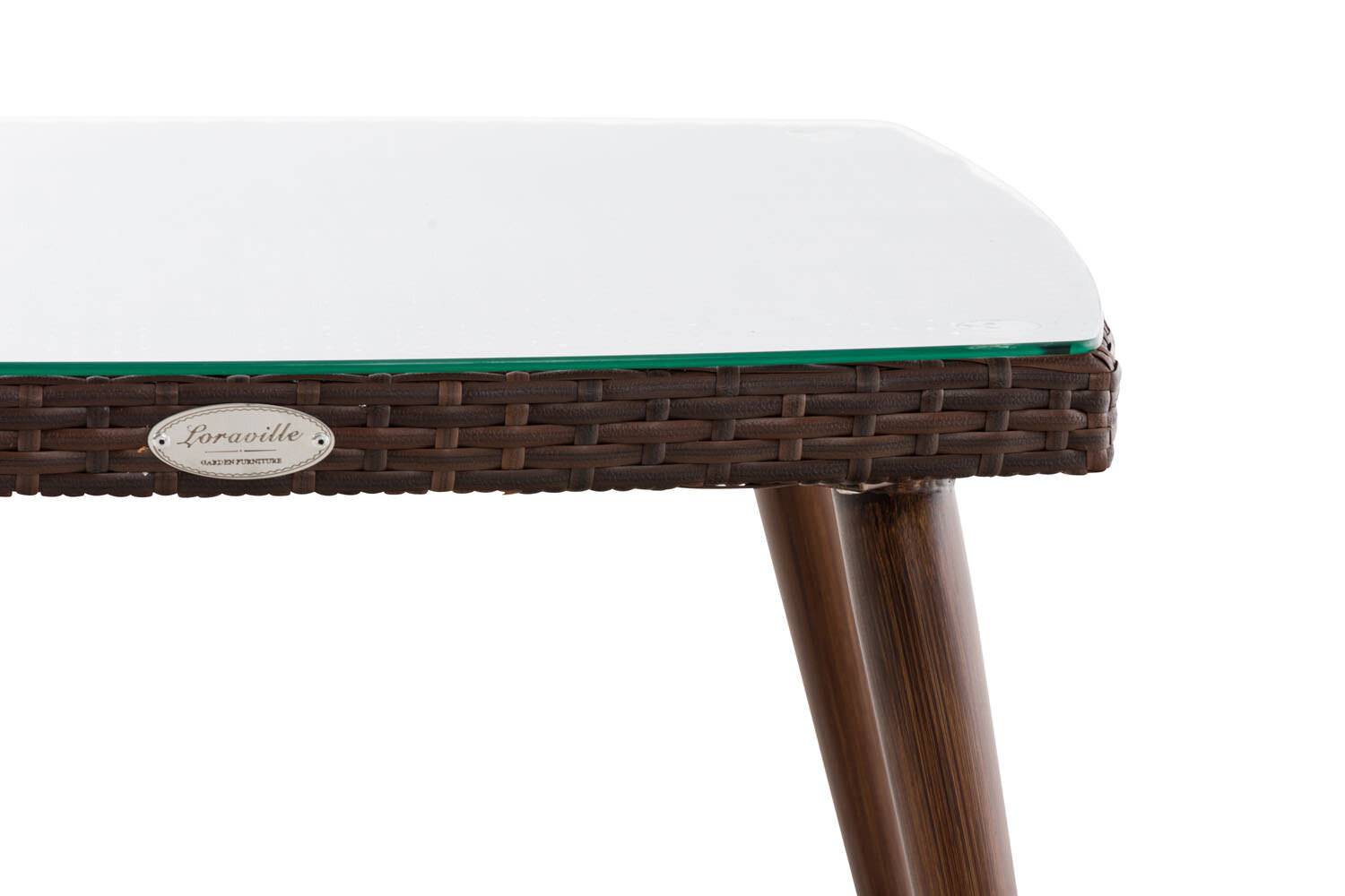 Tisch Ameland Flachrattan 30 cm braun-meliert-2