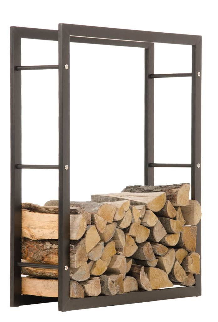 Kaminholzständer Keri 25x80x150 schwarz-matt-2