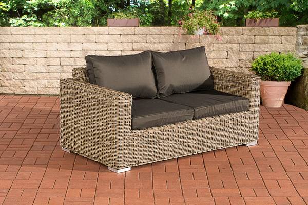2er-Sofa Bilbao / Madeira Anthrazit natura