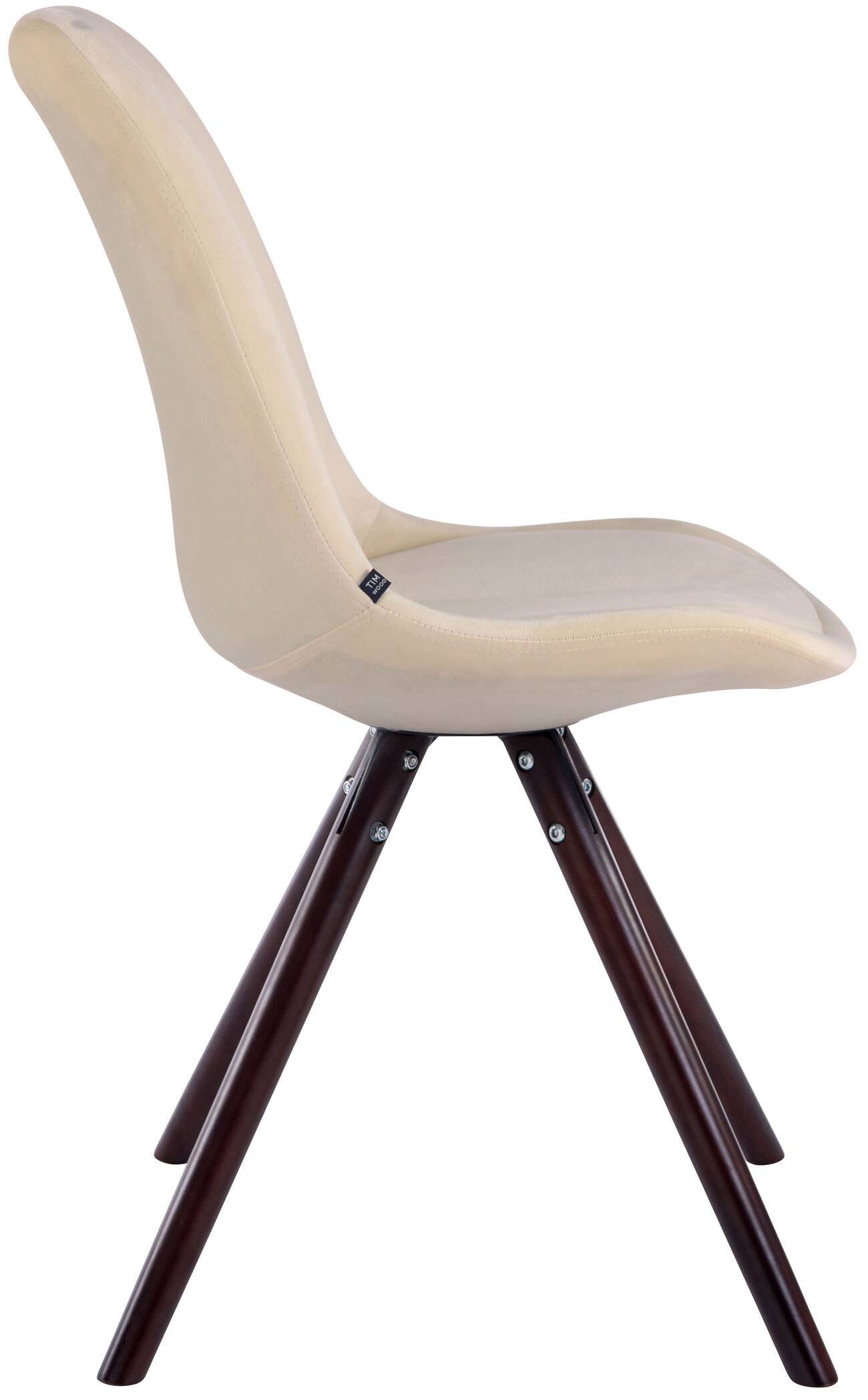 Besucherstuhl Toulouse Samt Rund cappuccino creme-2
