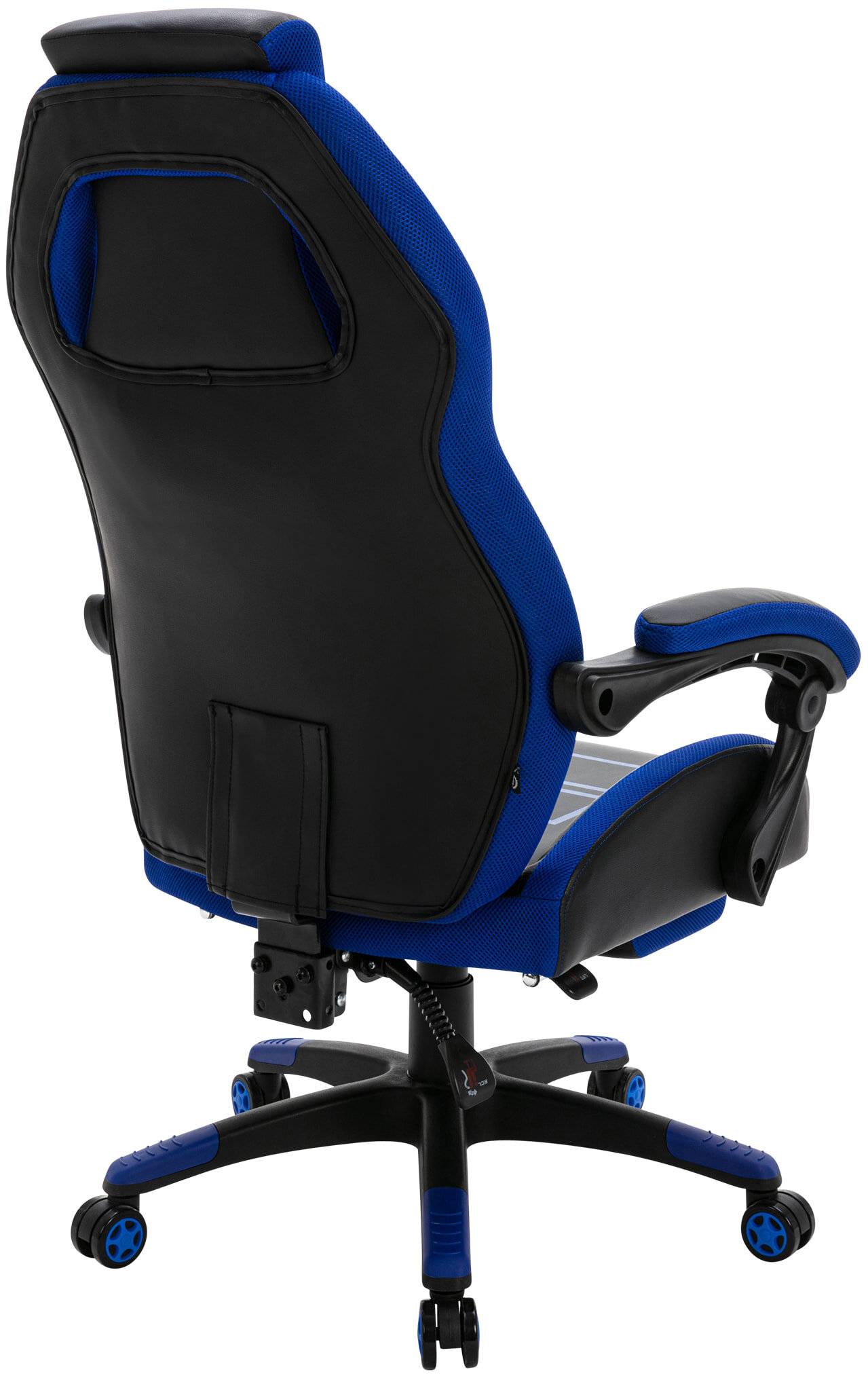 Bürostuhl Clovis Kunstleder schwarz/blau-4