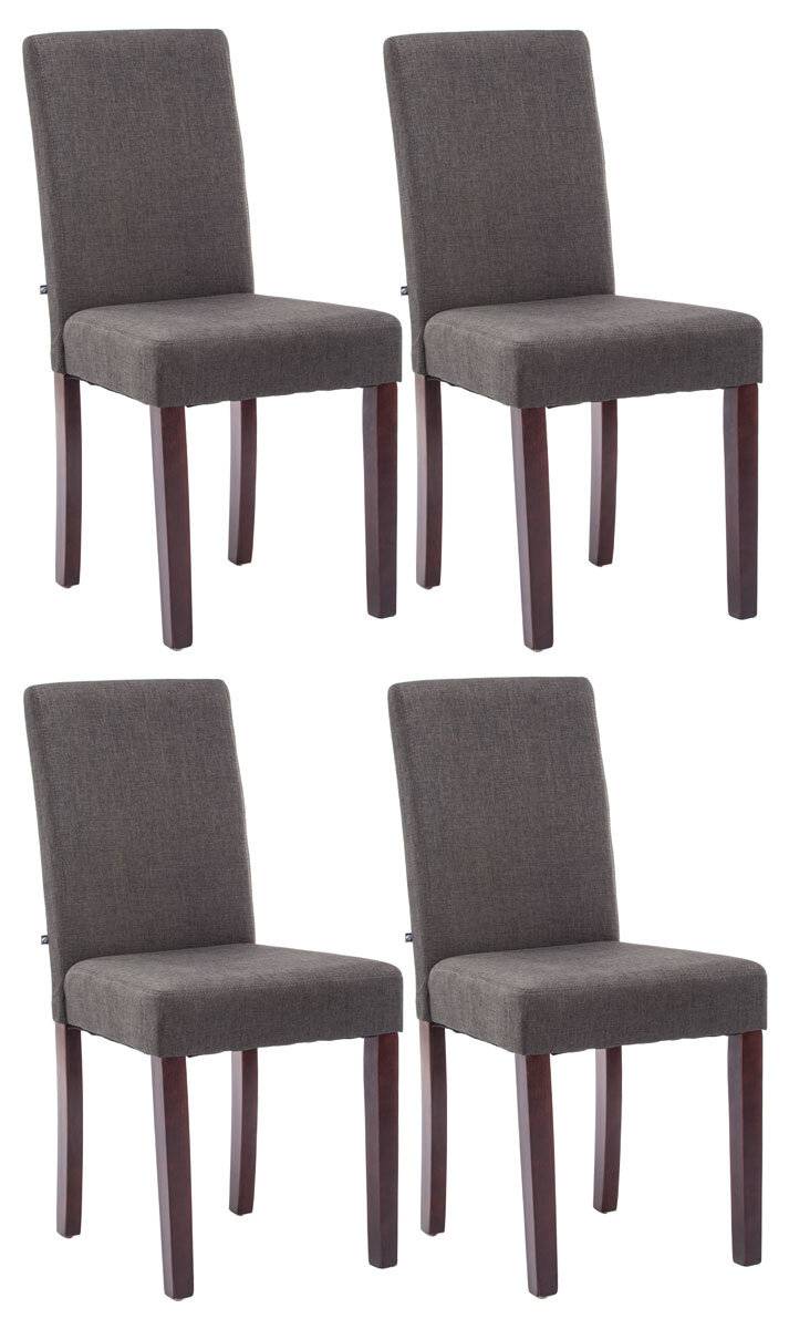 4er Set Esszimmerstuhl Ina Stoff cappuccino dunkelgrau-0