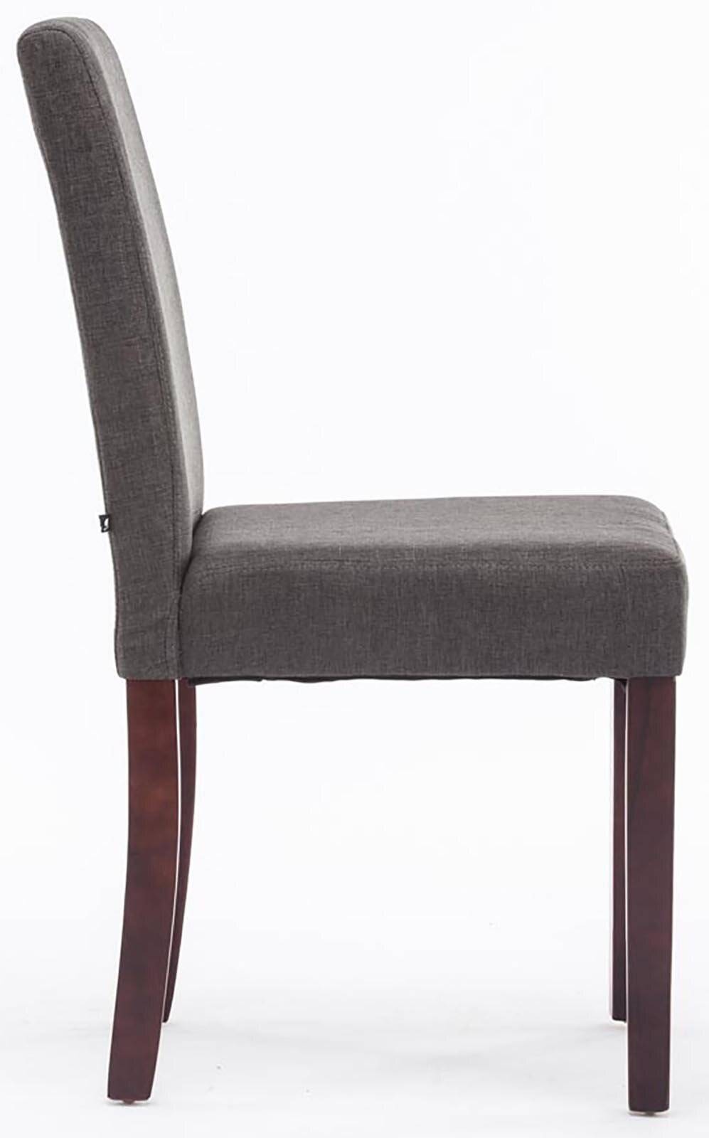4er Set Esszimmerstuhl Ina Stoff cappuccino dunkelgrau-2