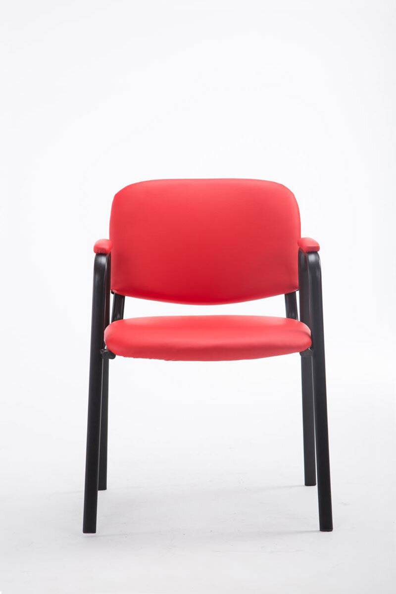 Besucherstuhl Ken PRO Kunstleder rot-1