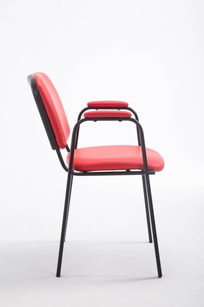 Besucherstuhl Ken PRO Kunstleder rot-2