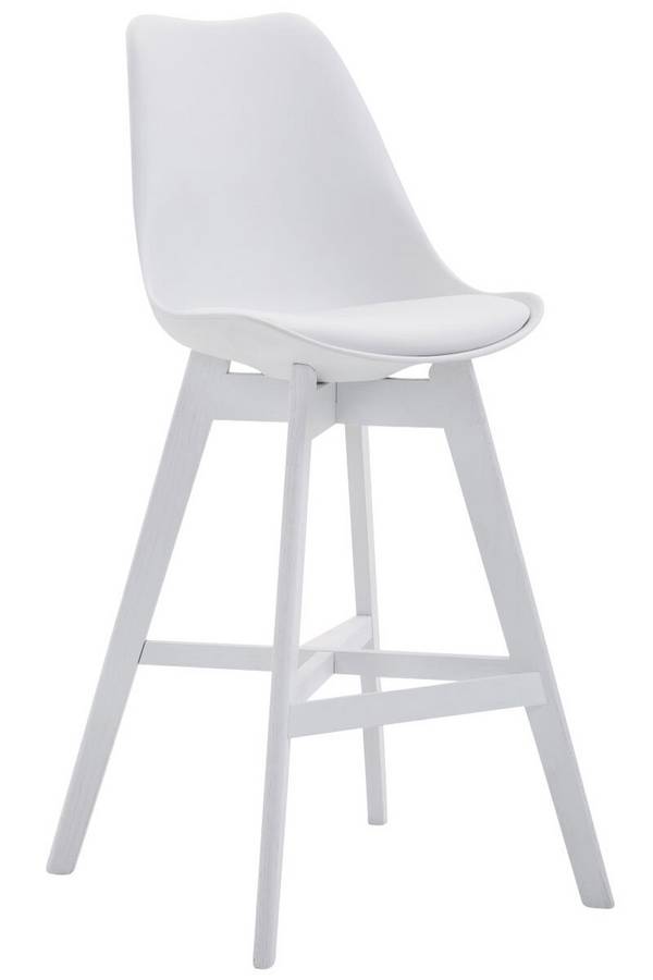 Barhocker Cannes Kunststoff Weiß weiß