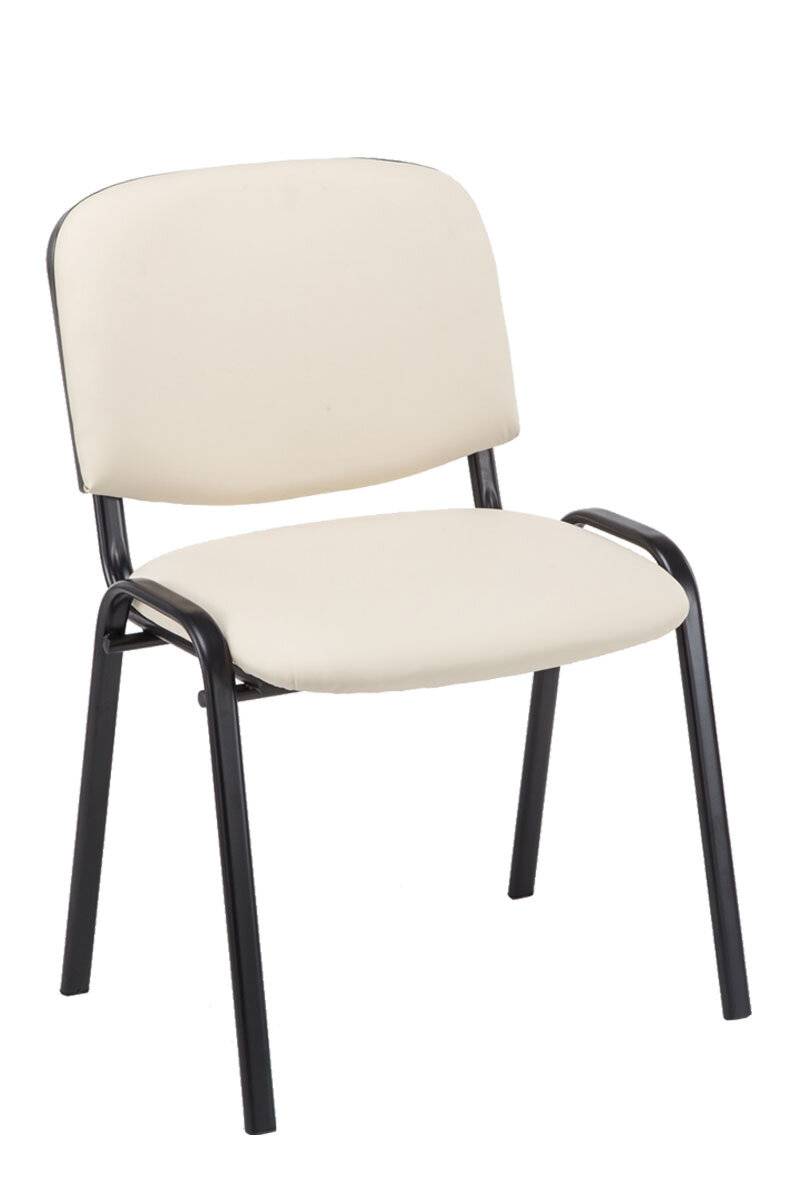 Besucherstuhl Ken Kunstleder creme-0