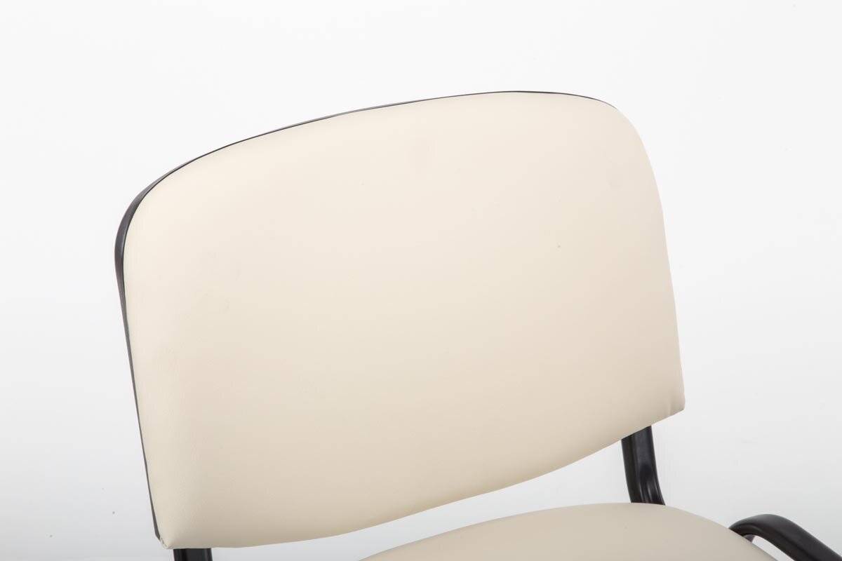 Besucherstuhl Ken Kunstleder creme-4