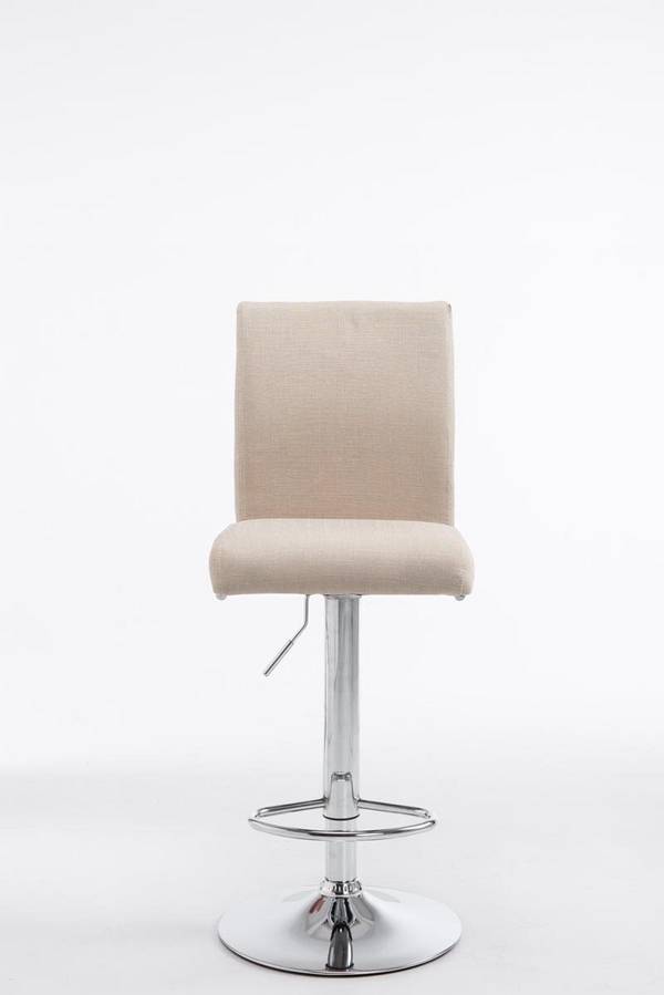 2er Set Barhocker Köln Stoff chrom creme