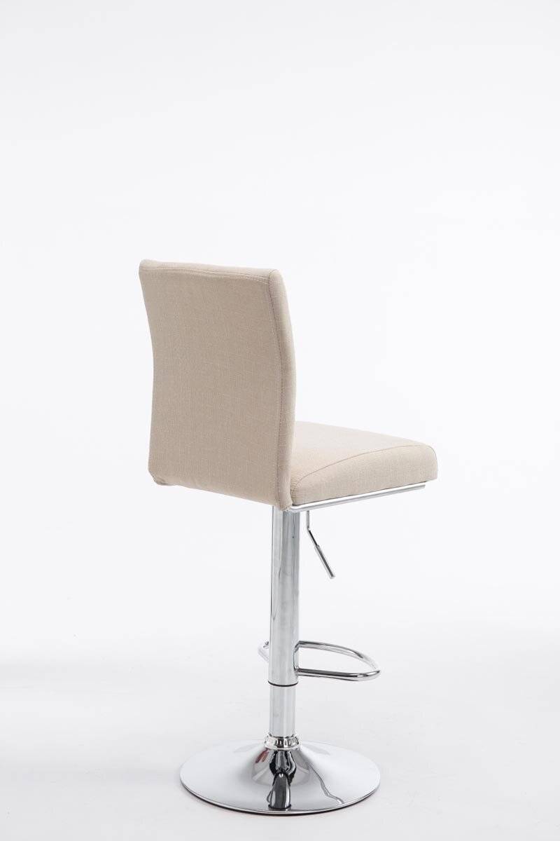 2er Set Barhocker Köln Stoff chrom creme-2