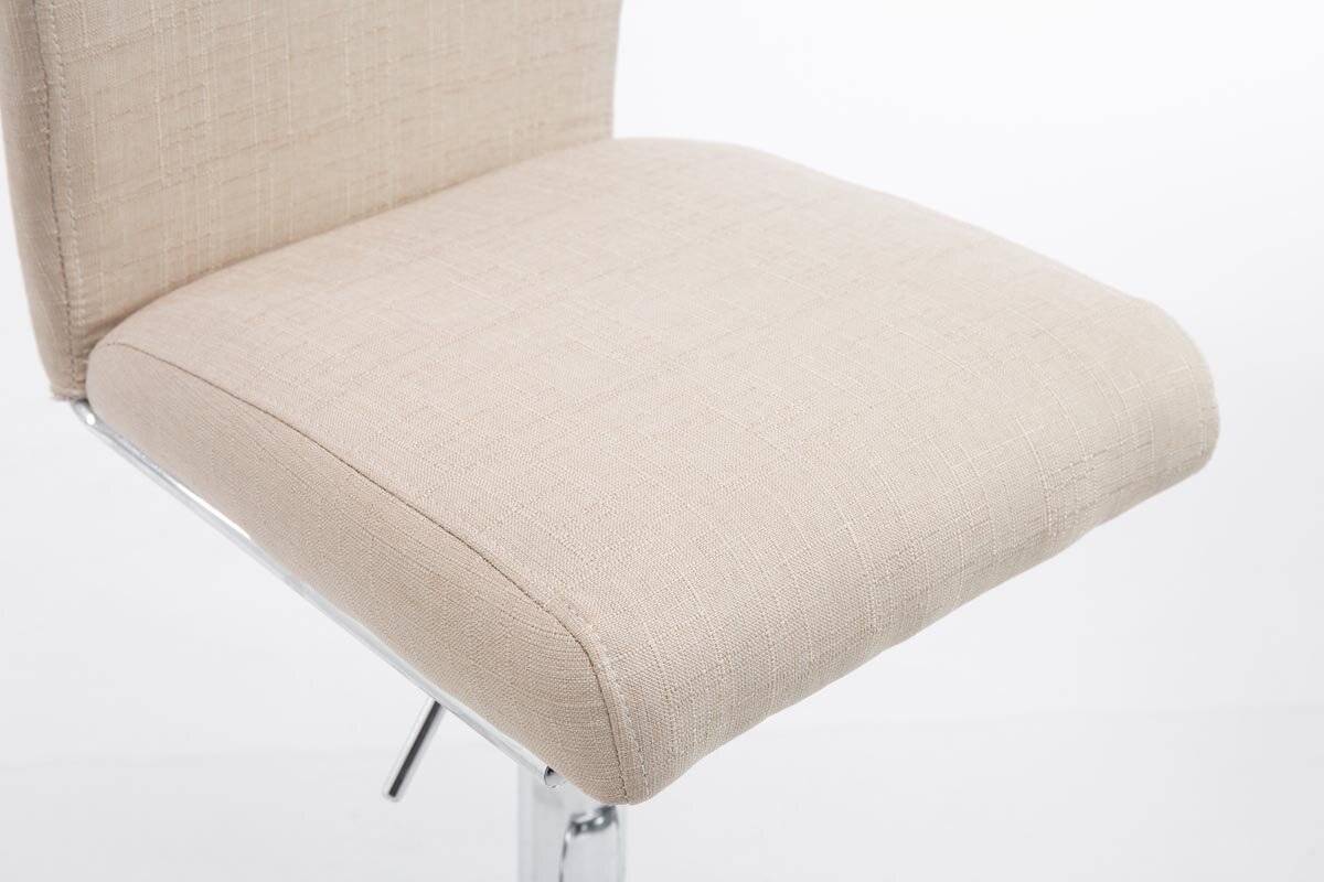 2er Set Barhocker Köln Stoff chrom creme-4