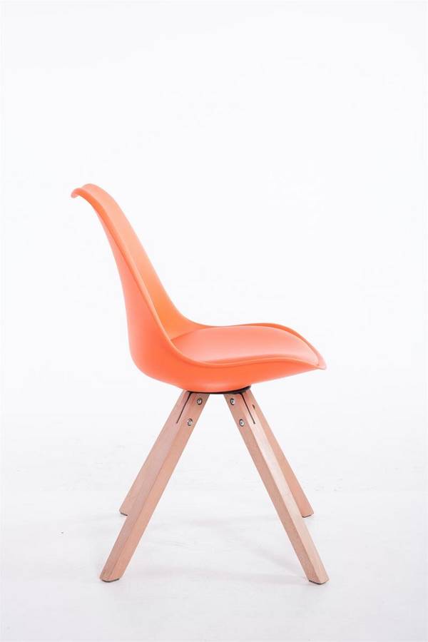 Besucherstuhl Toulouse Natura Rund orange