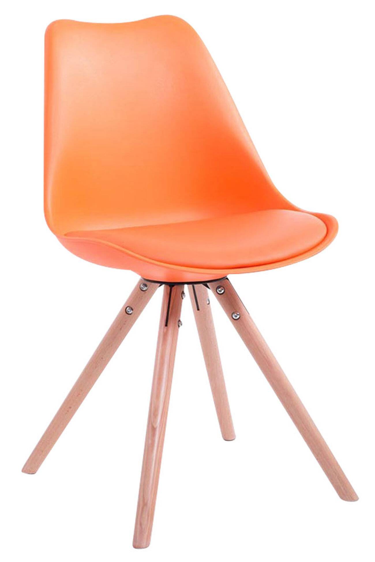 Besucherstuhl Toulouse Natura Rund orange-1