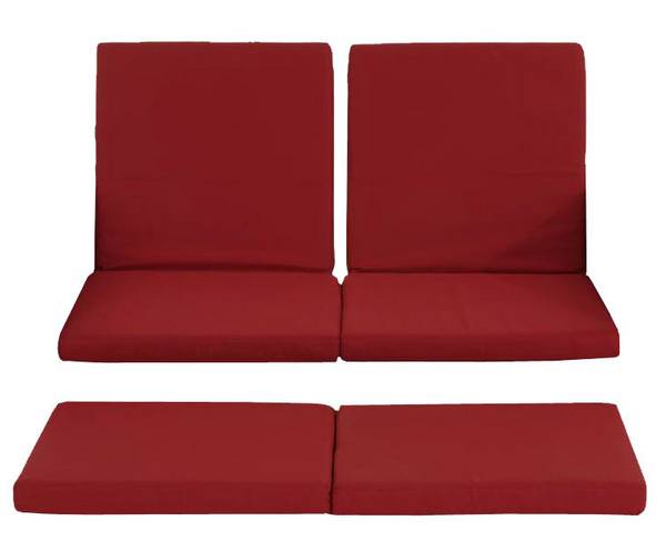 3er-Set Kissenbezüge Sofa Ancona rubinrot