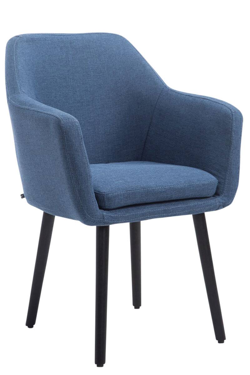 Besucherstuhl Utrecht Stoff schwarz blau-0