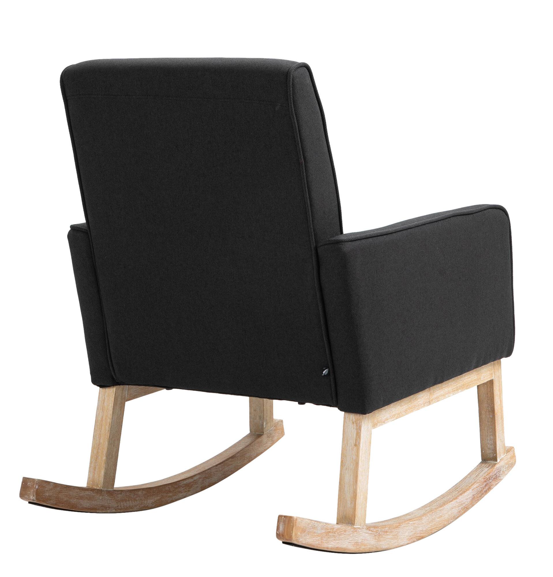Schaukelstuhl Dream Stoff schwarz-3