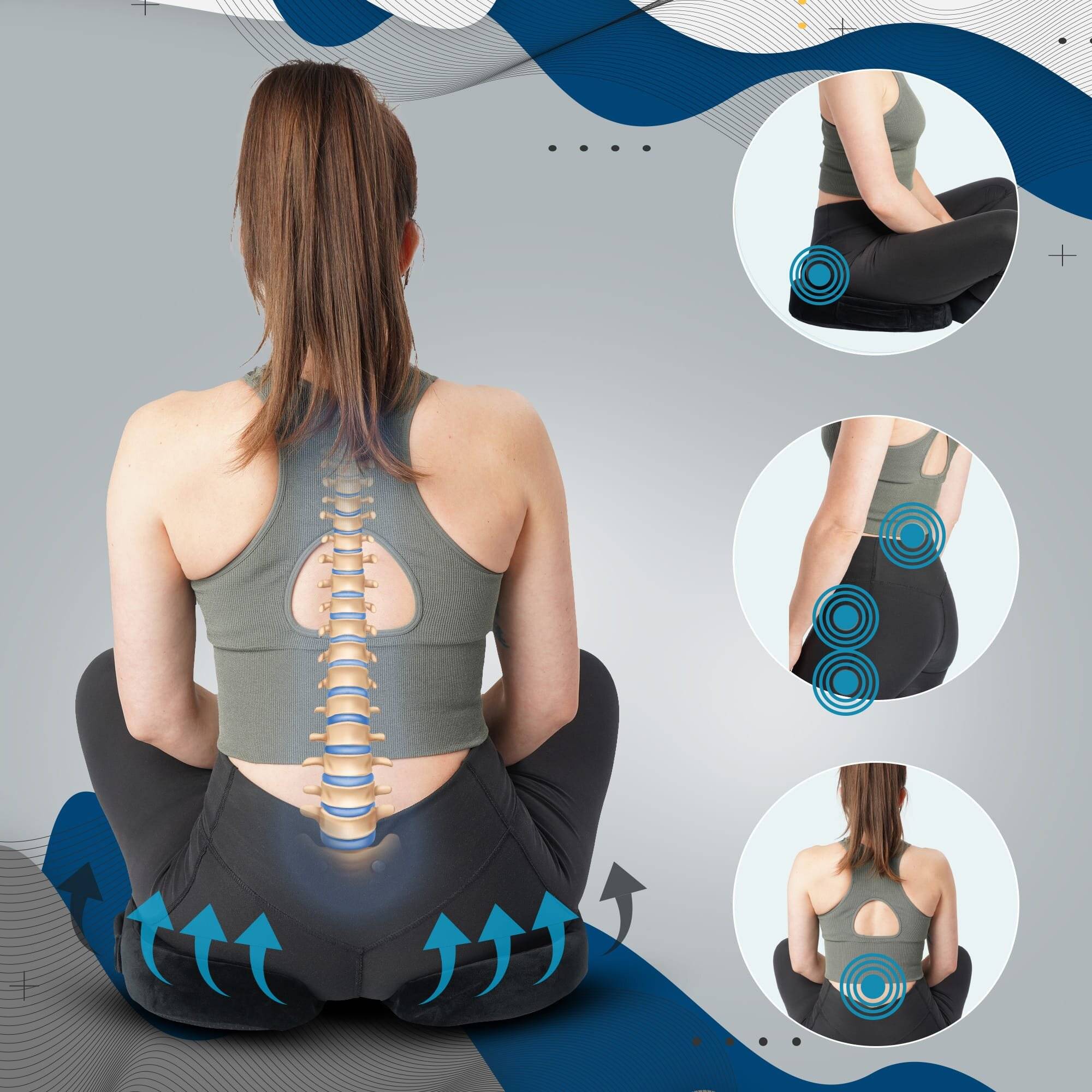 Ergonomisches Sitzkissen schwarz-1