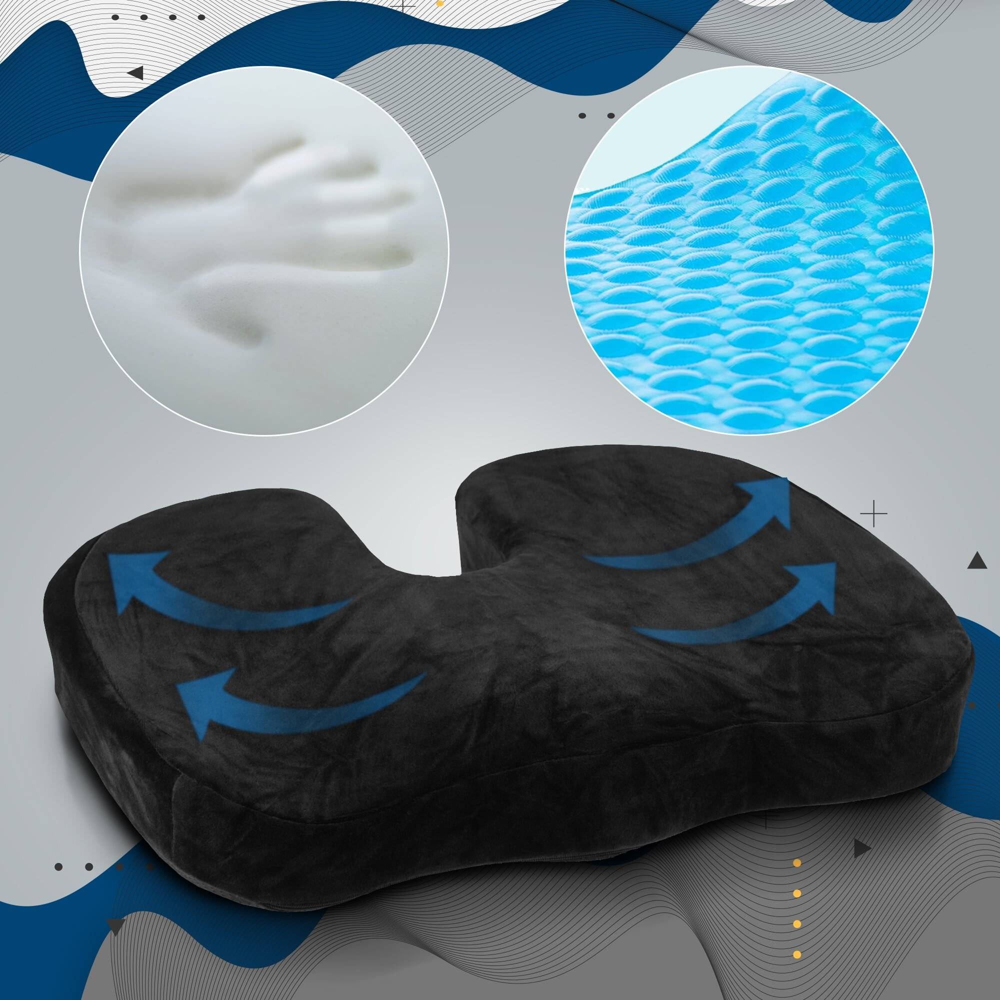 Ergonomisches Sitzkissen schwarz-2