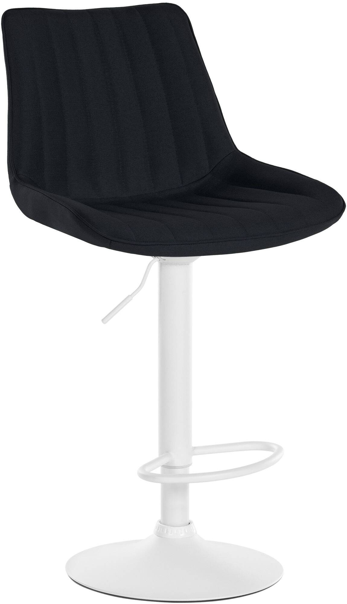 Barhocker Toni Stoff weiß schwarz-0