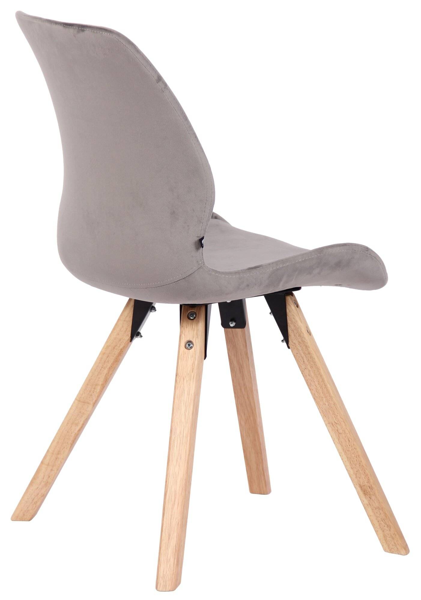 2er Set Stuhl Luna Samt grau-2