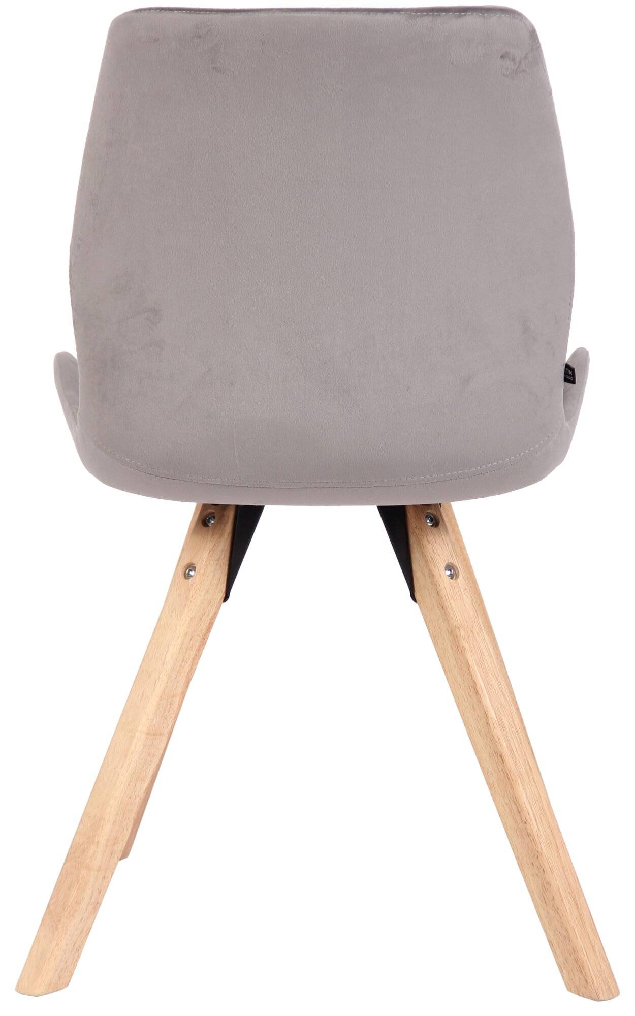 2er Set Stuhl Luna Samt grau-3