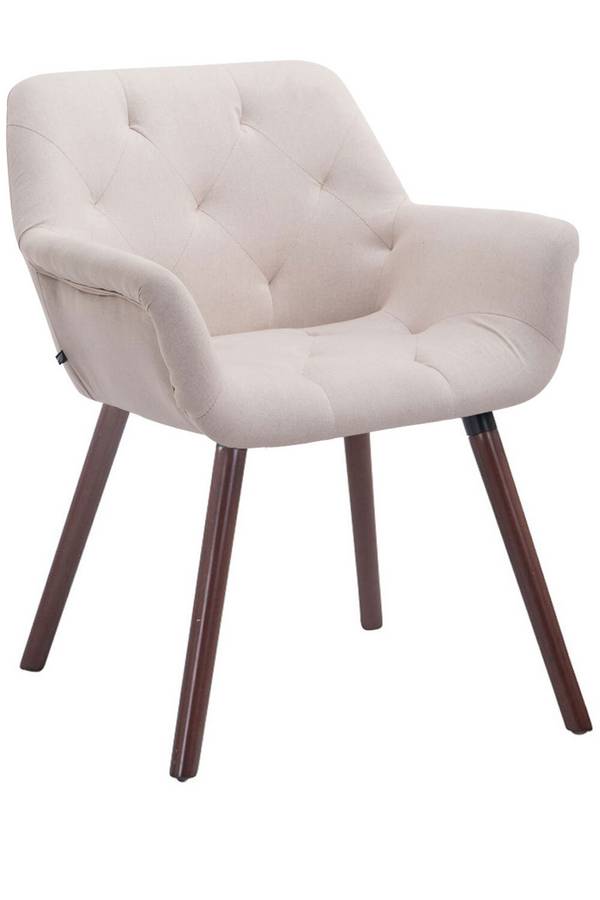 Besucherstuhl Cassidy Stoff walnuss beige