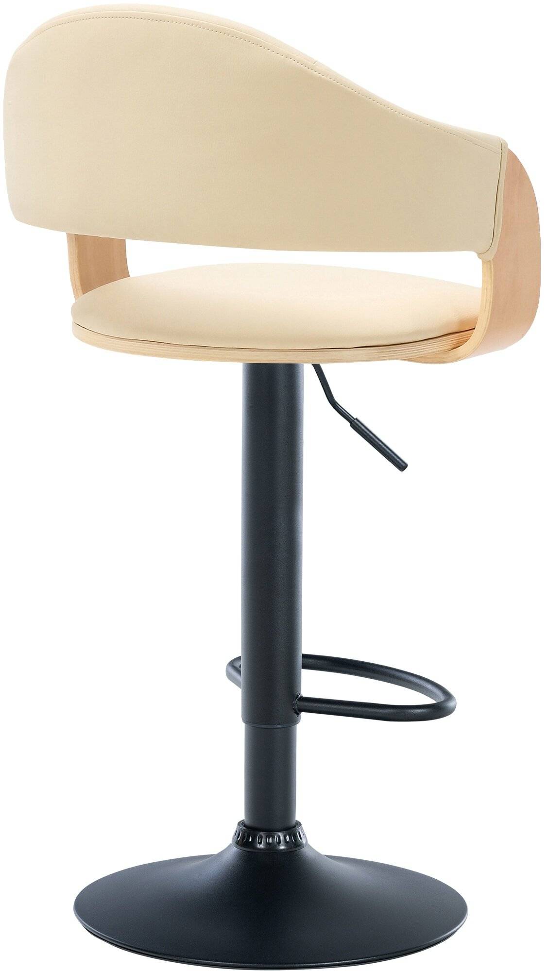 Barhocker Nilse Kunstleder schwarz natura/creme-2