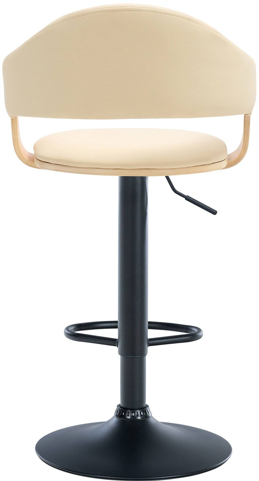 Barhocker Nilse Kunstleder schwarz natura/creme-3