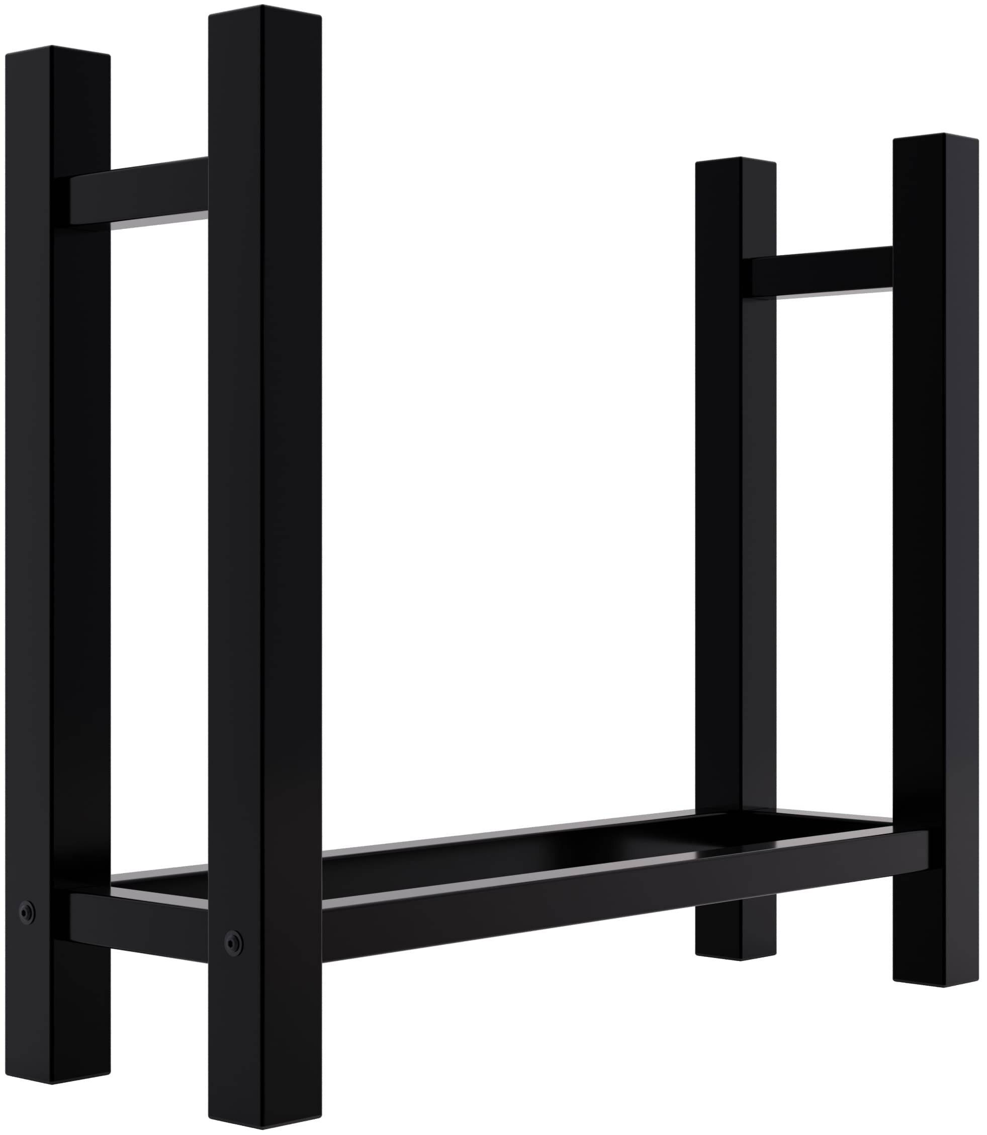 Kaminholzständer Medya eckig 30x80x80 cm schwarz-3
