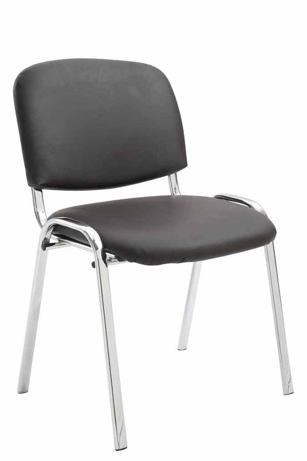 Besucherstuhl Ken C Kunstleder braun-0