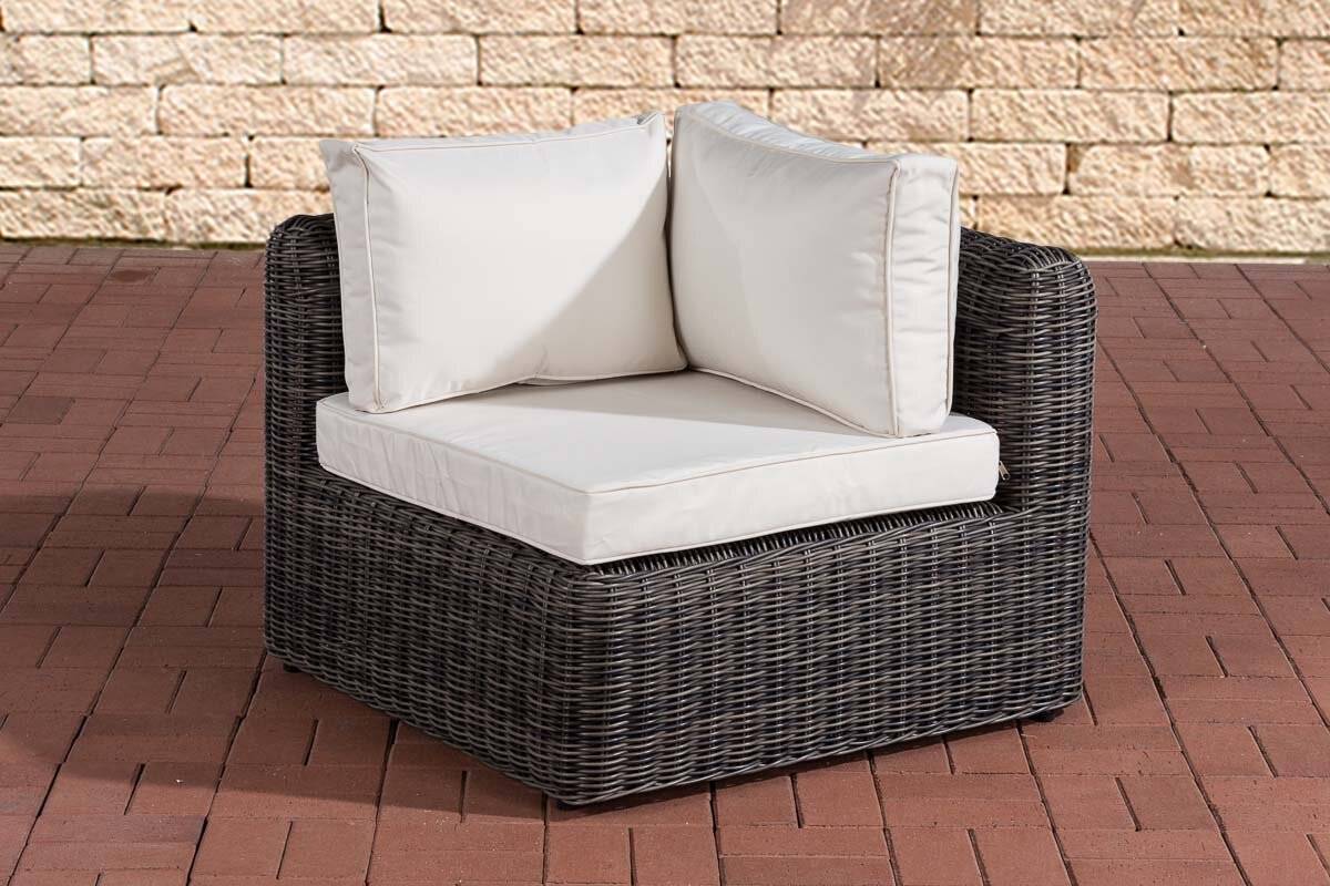 Eck-Sofa Marbella Cremeweiss 5mm grau-meliert