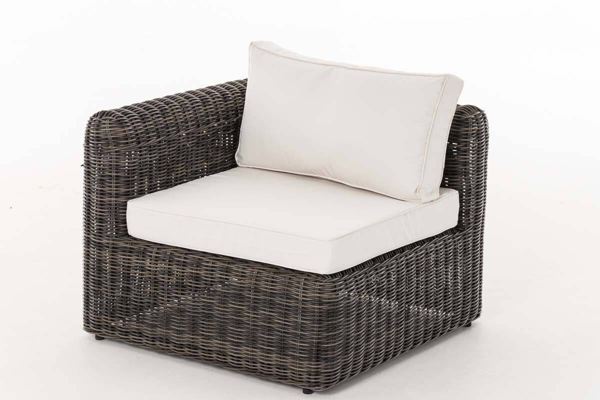 Eck-Sofa Marbella Cremeweiss 5mm grau-meliert-2