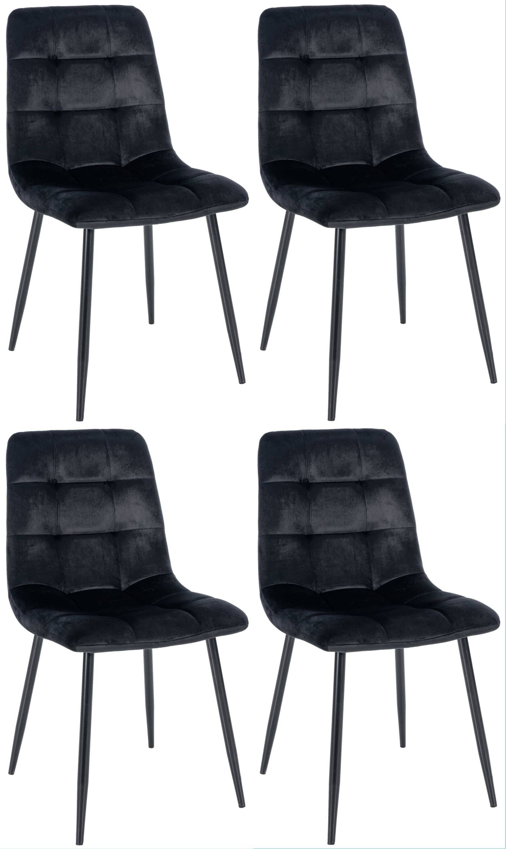 4er Set Esszimmerstühle Antibes schwarz-0