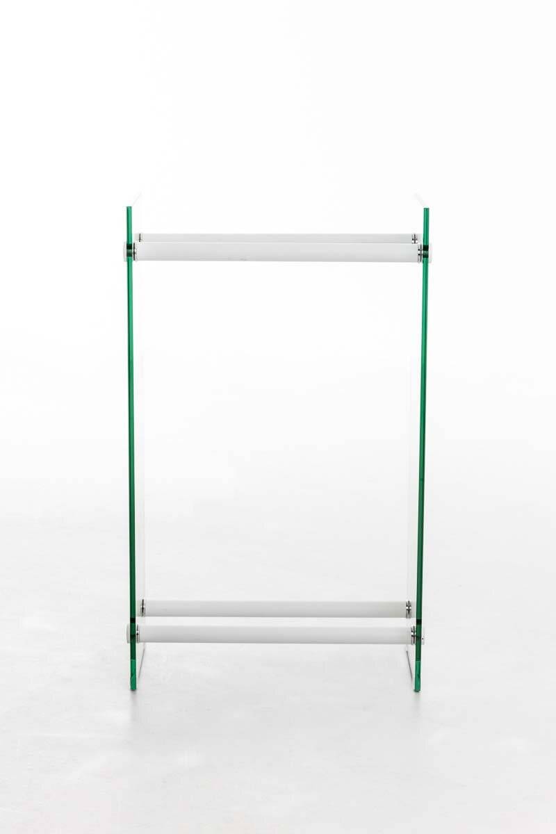 Kaminholzständer Dacio Klarglas 35x60x60 weiß-1