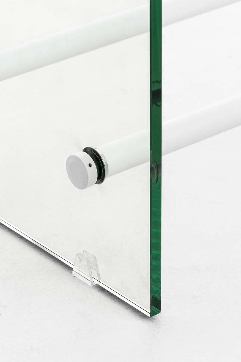 Kaminholzständer Dacio Klarglas 35x60x60 weiß-3