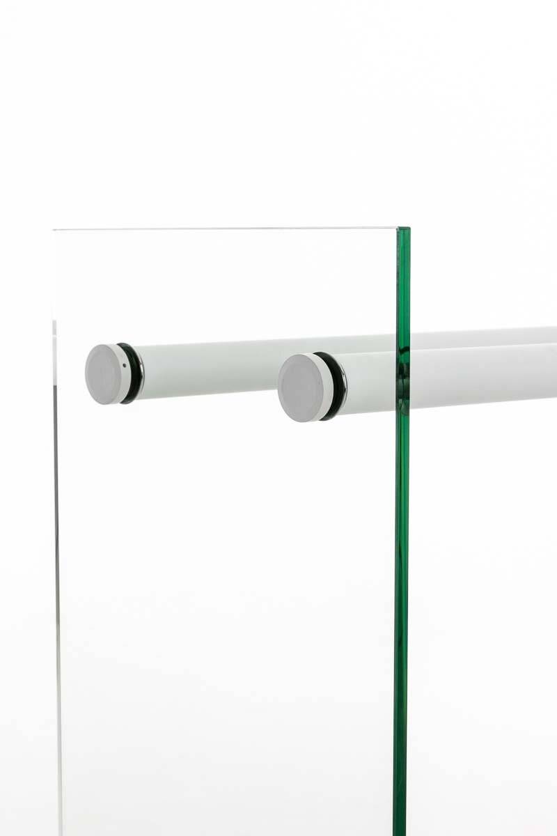 Kaminholzständer Dacio Klarglas 35x60x60 weiß-4