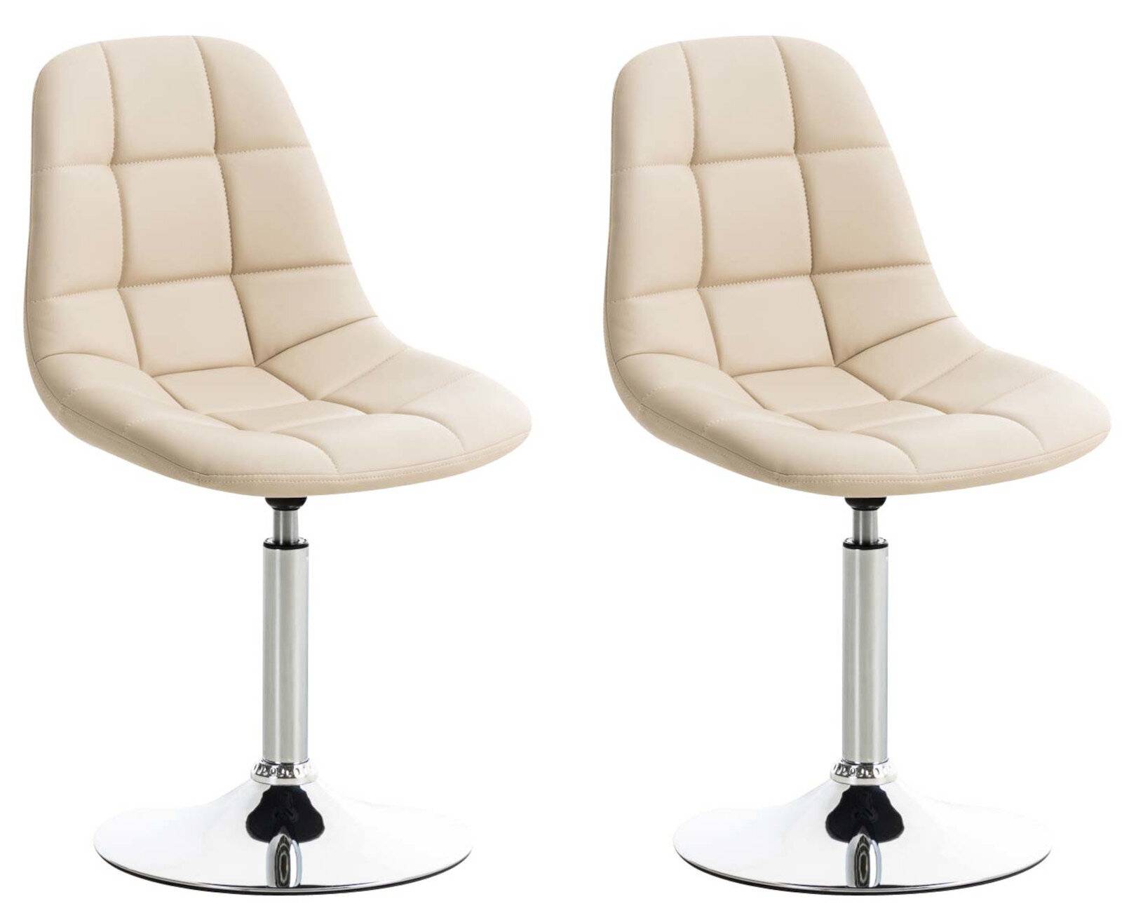 2er Set Stühle Emil Kunstleder creme-0