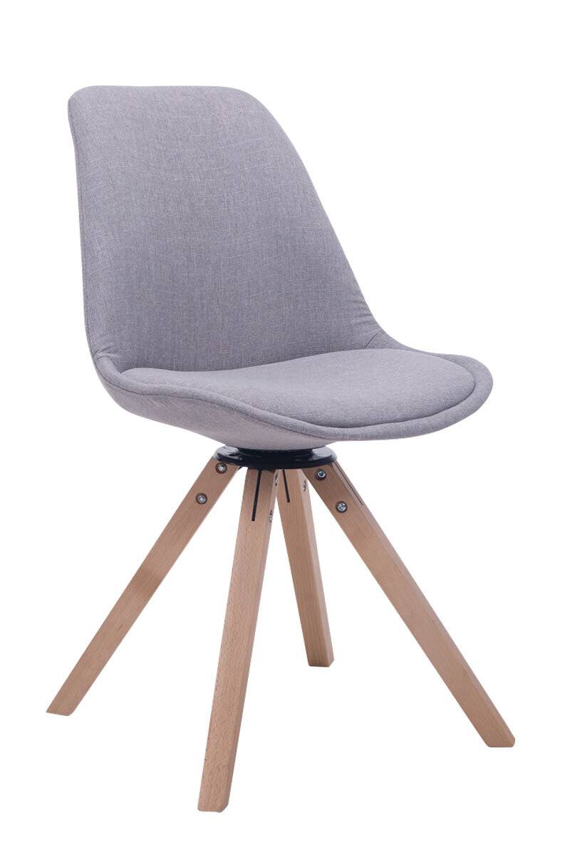 Besucherstuhl Troyes Drehbar Natura Stoff Square grau-0