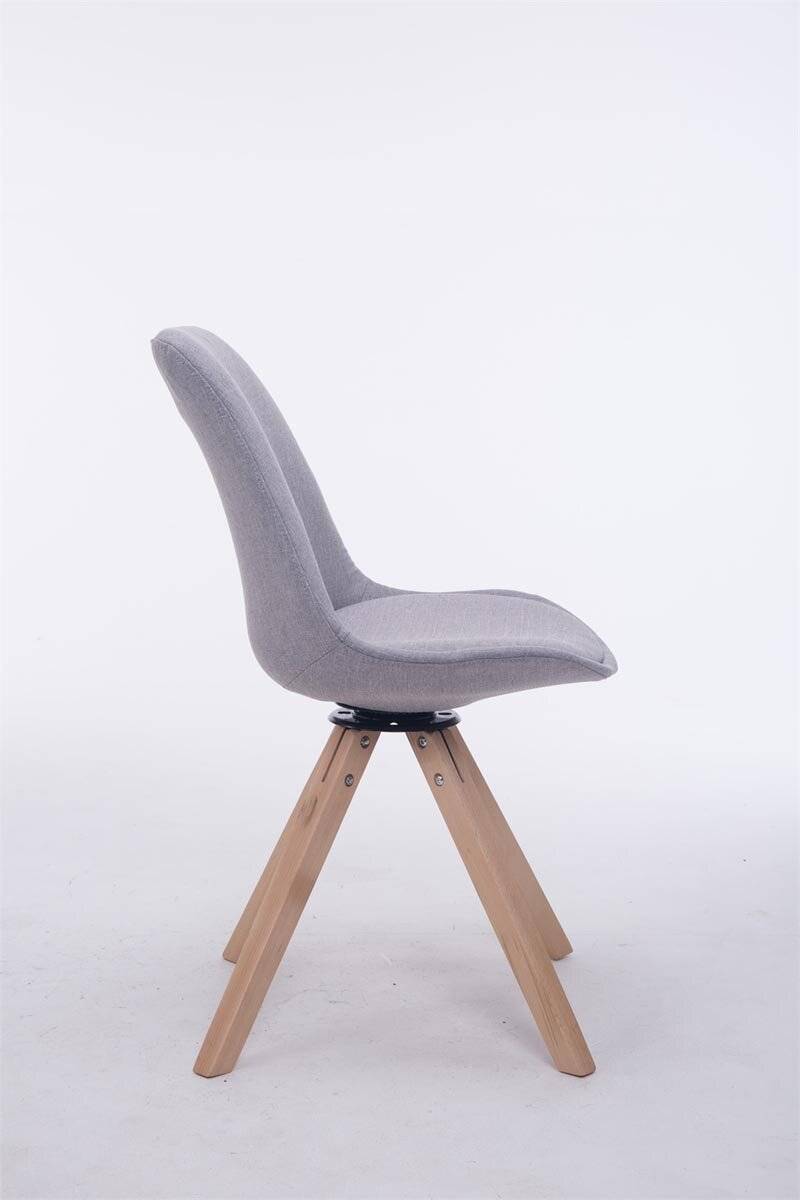Besucherstuhl Troyes Drehbar Natura Stoff Square grau-2