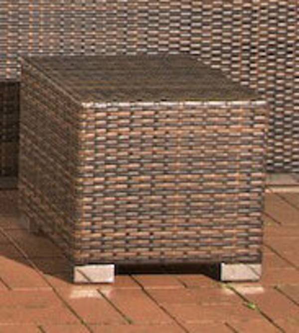 Beistelltisch Barcelona Flachrattan braun-meliert