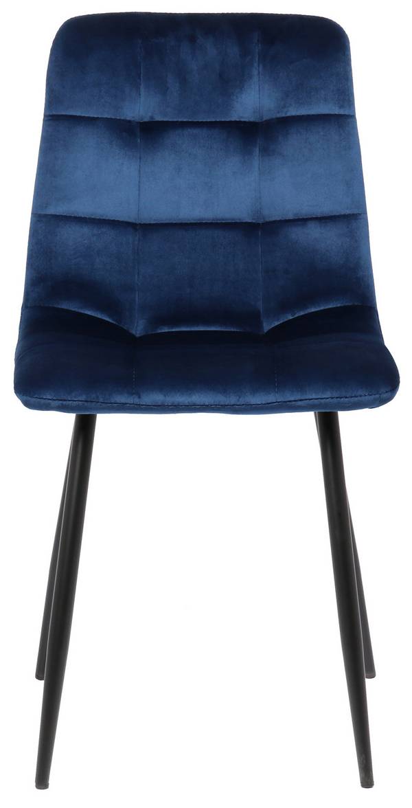 4er Set Esszimmerstuhl Tilde Samt blau