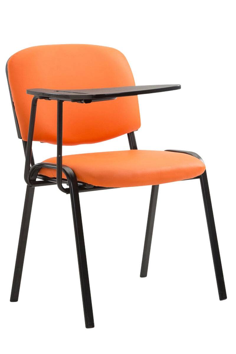 Stuhl Ken mit Klapptisch Kunstleder orange-0