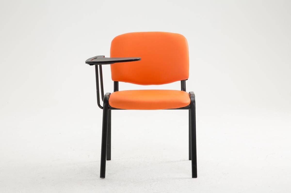 Stuhl Ken mit Klapptisch Kunstleder orange-1
