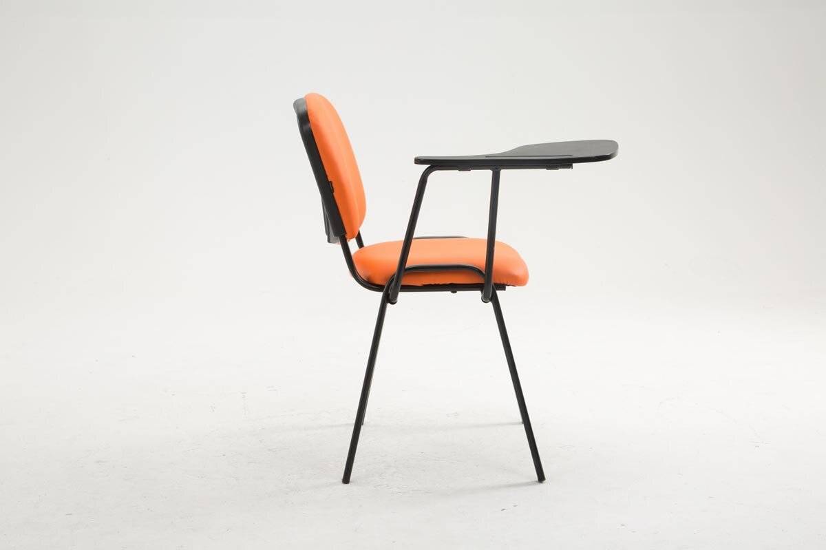 Stuhl Ken mit Klapptisch Kunstleder orange-2